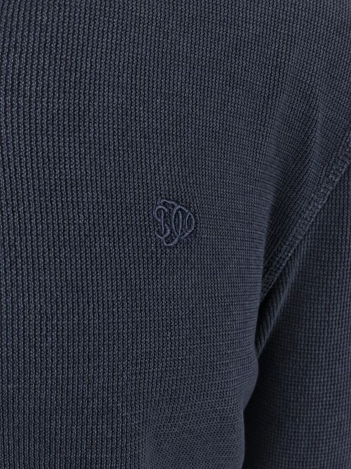 Superdry Pullover Henley Waffle Navy