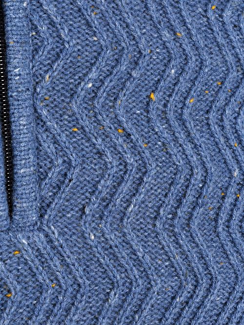 NZA Half Zip Swirl Kymara Naps Knit Melange Blue