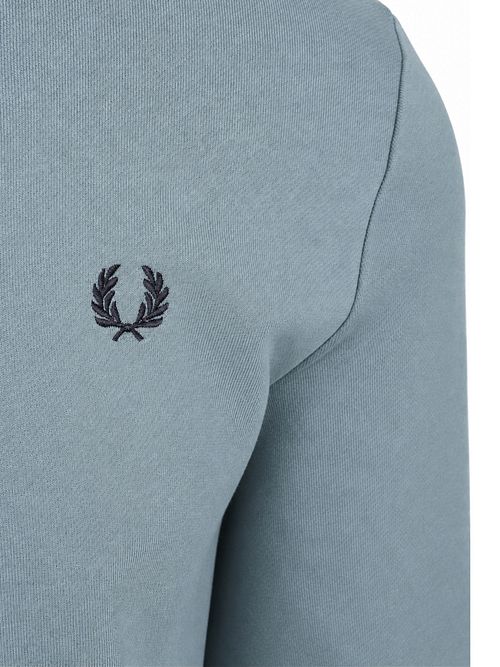 Fred Perry Longsleeve Half Zip Polo Shirt Blue