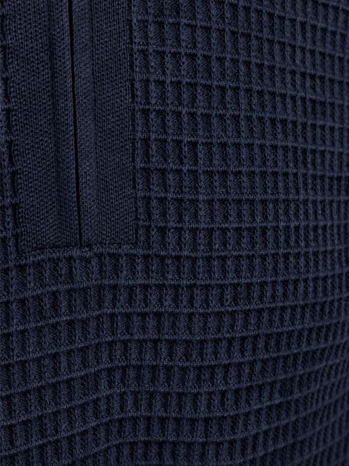 McGregor Half Zip Polo Shirt Knitted Structure Navy