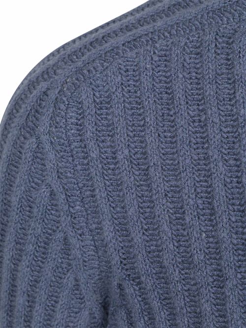 Suitable Pullover Boiled Wool Blue Product / Detail