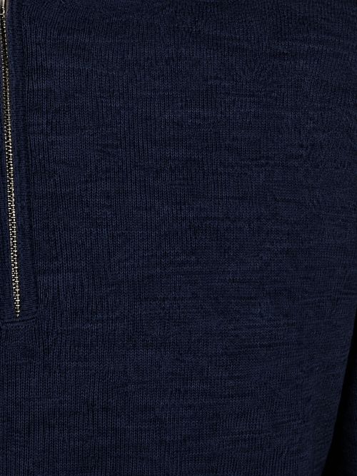 Profuomo Half Zip Pullover Merino Wool Navy Product / Detail