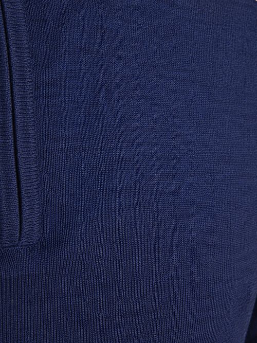Profuomo Half Zip Pullover Merino Wool Royal Blue Product / Detail