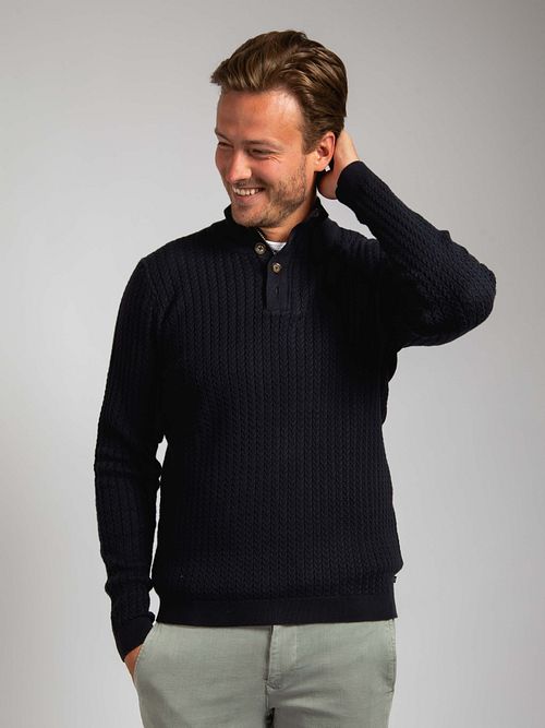 Suitable Pullover Camock Navy Model / Voorkant