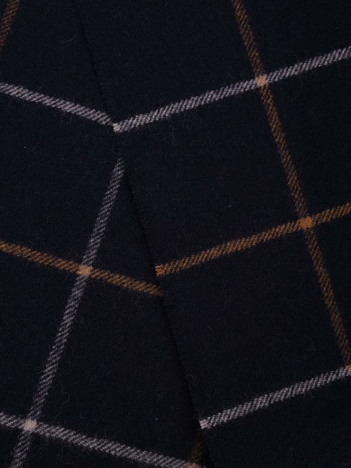 Profuomo Scarf Lambswool Check Navy