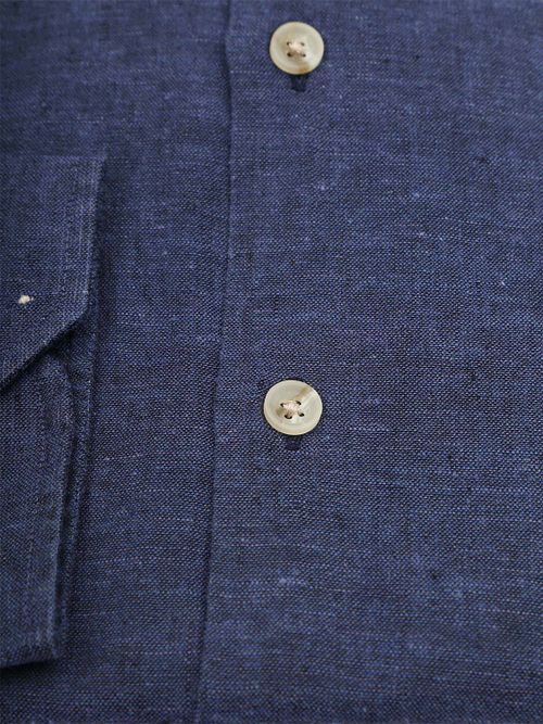 R2 Overhemd Linen Blend Navy
