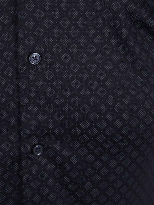 Desoto Short Sleeve Shirt Cubes Navy