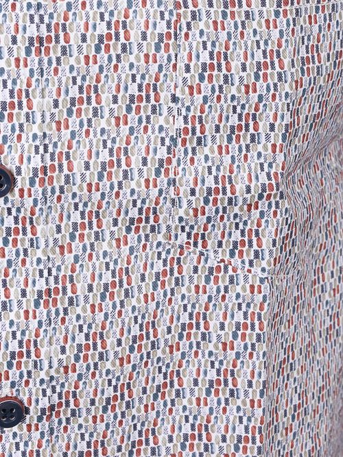 CASAMODA Shirt Print Blue And Red Product / Detail