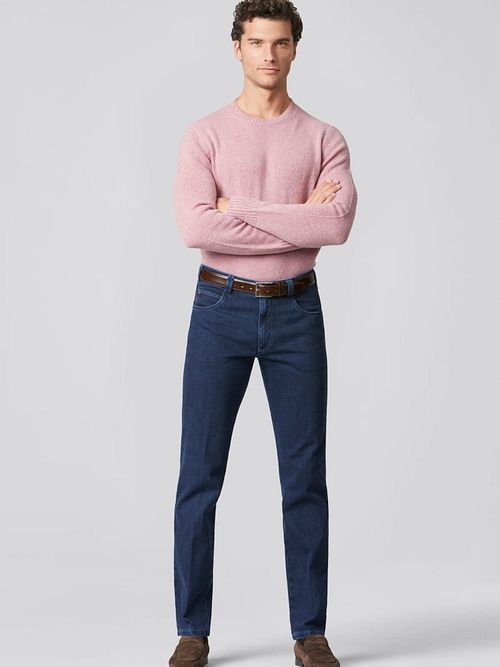 Meyer Jeans Pants Diego Navy Model / Voorkant