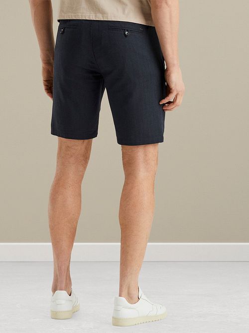 Vanguard V11 Short Herringbone Linen Blend Navy Model / Achterkant