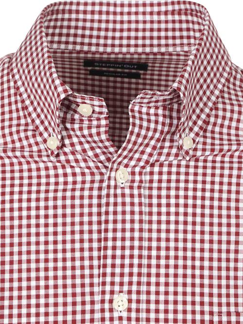 Steppin' Out Chemise Poplin A Carreaux Rouge Product / Detail
