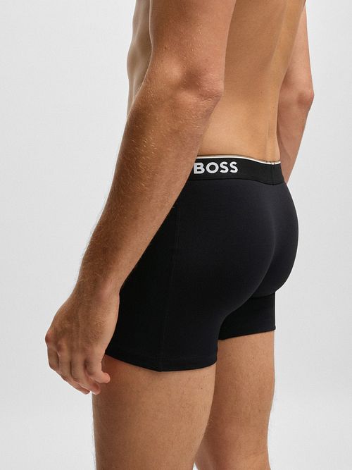 BOSS Boksershorts Power 3-Pack Svart 001 Model / Zijkant