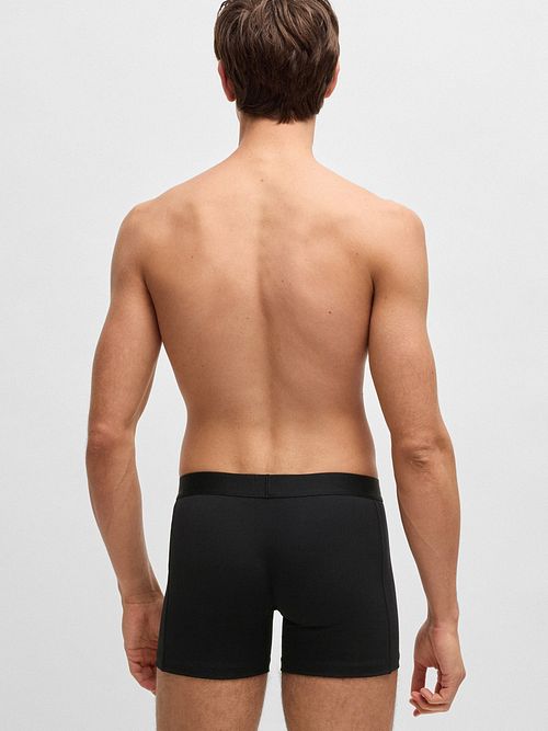 BOSS Boxershorts One 3-Pack Schwarz 001 Model / Achterkant