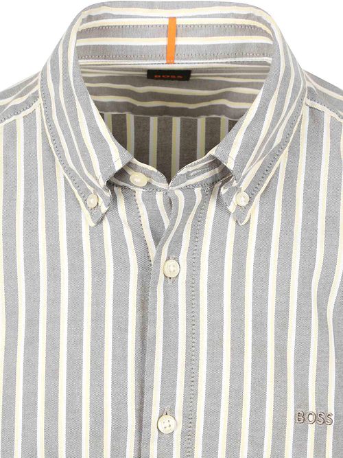 BOSS Camicia Ricoplus a righe grigia Product / Detail