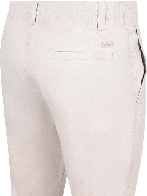 BOSS Chino Sanderson Linneblandning Ecru Product / Achterkant