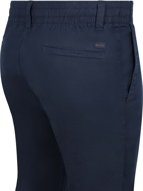 BOSS Chino Sanderson Linneblandning Marinblå Product / Achterkant