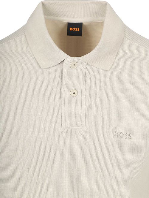 BOSS Petempestolong Long Sleeve Polo Ecru Product / Detail