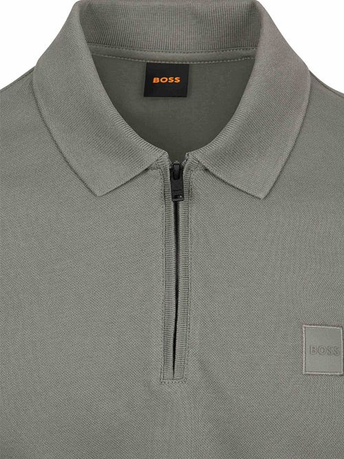 BOSS Polo Passerzip Half Zip Open Grün Product / Detail