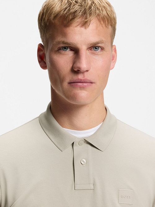 BOSS Passerby Poloshirt Ecru Model / Detail