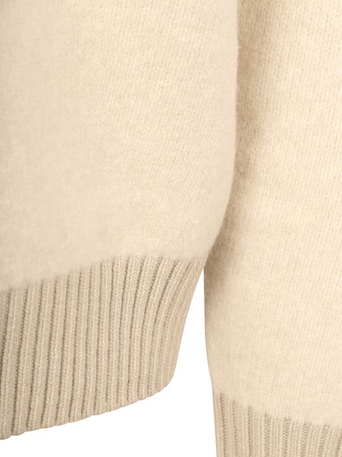 BOSS Kobear Half Zip Trøje Wool Blend Ecru Product / Detail