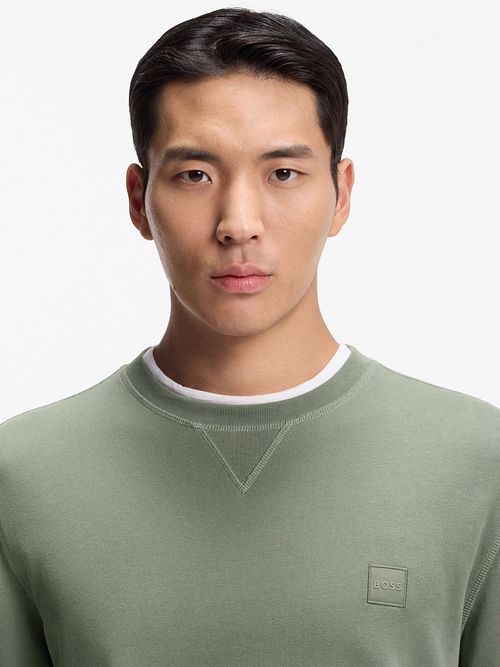 BOSS Sweater Westart Groen Model / Detail