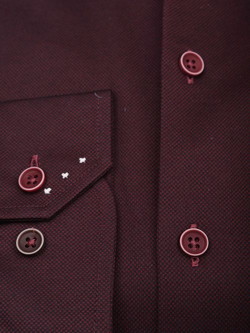 R2 Skjorte Knitted Dobby Bordeaux Product / Detail