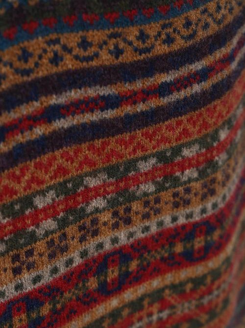 William Lockie Spencer Fairisle Lammwolle Savannah Braun Product / Detail