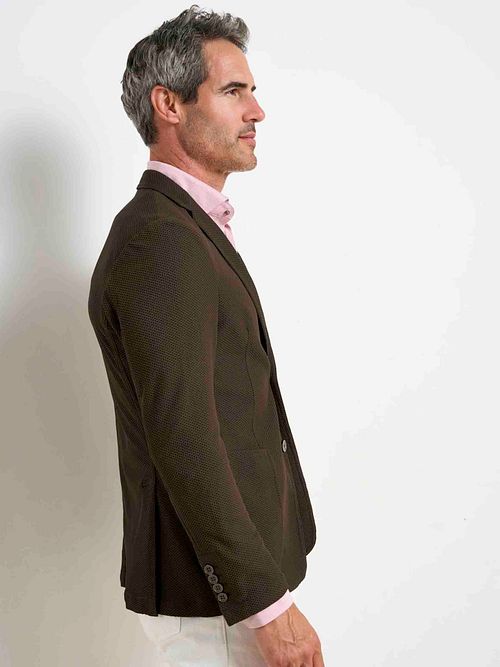 R2 Traveljacket Sports Jacket Brown Model / Zijkant