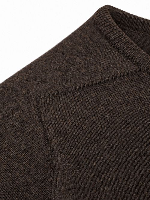 William Lockie V-Neck Lambswool Cocoa