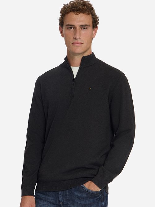 No Excess Half-zip Jumper Brown Model / Voorkant