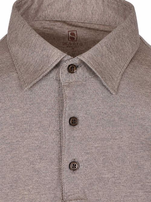 Desoto Longsleeve Polo Shirt Essential Brown