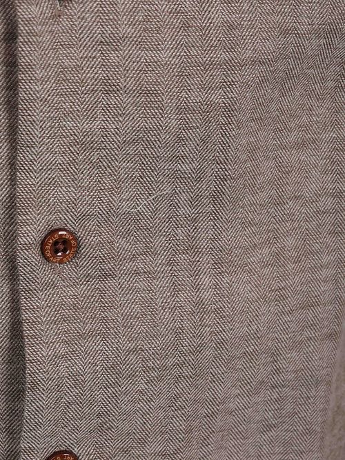State Of Art Shirt Herringbone Brown