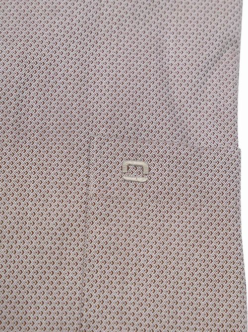 Olymp Luxor Shirt Diamond Structure Brown Product / Detail