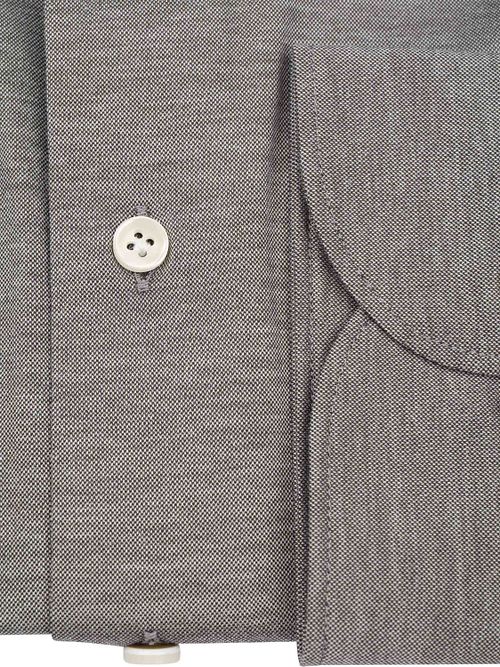 Profuomo Japanese Knitted Hemd Melange Bruin Product / Detail