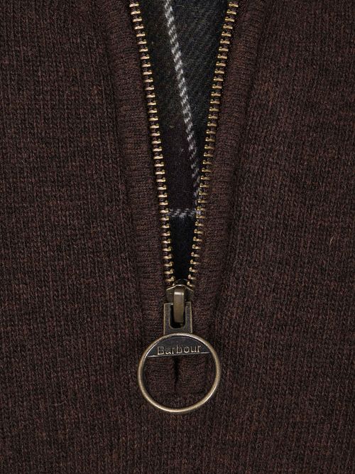Barbour Holden Half Zip Trui Wol Dark Oak