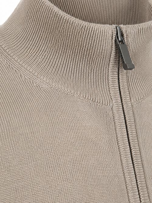 Suitable Merino Half Zip Trui Bright Taupe