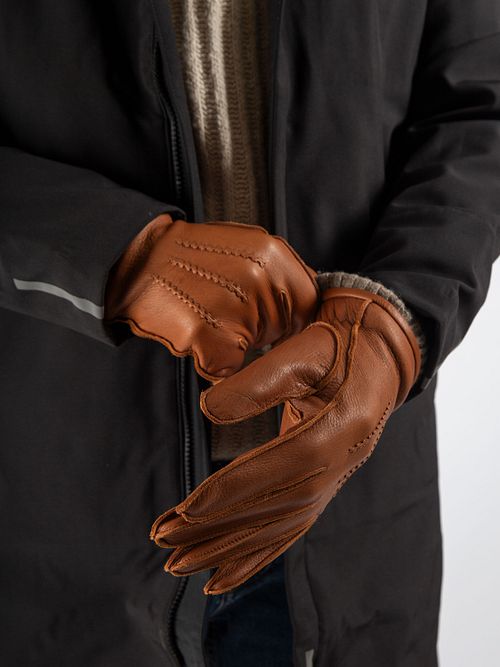 Suitable Handske i Läder Kamel Model / Detail