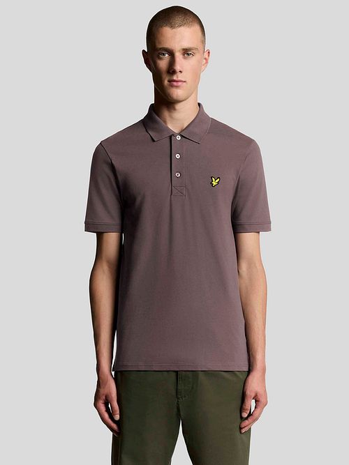 Lyle and Scott Polo Plain Espresso Model / Voorkant
