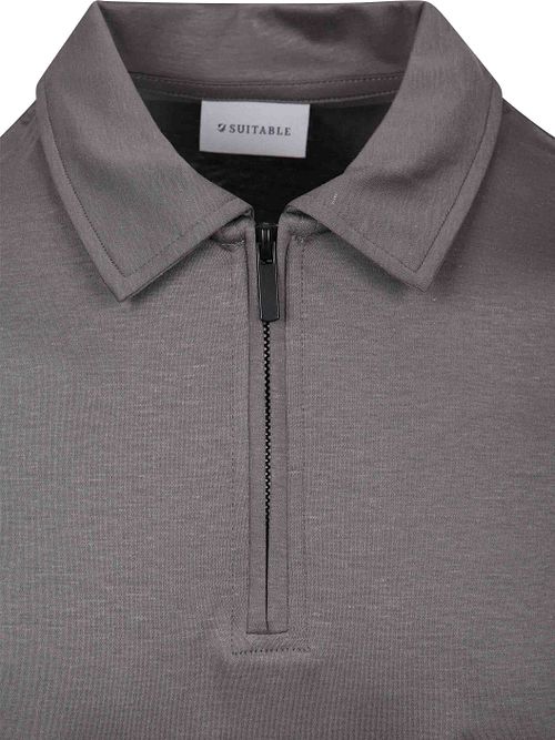 Suitable Polo Shirt Silky Grå Product / Detail