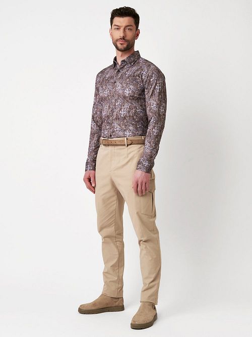 Desoto Skjorta Corduroy Optics Brun Model / Detail