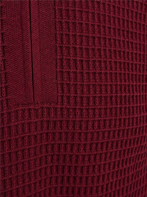 McGregor Half-zip Polo shirt Knitted Structure Burgundy