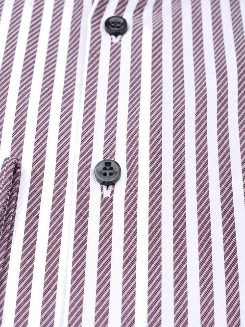OLYMP Shirt Level 5 Luxury Stripe Bordeaux