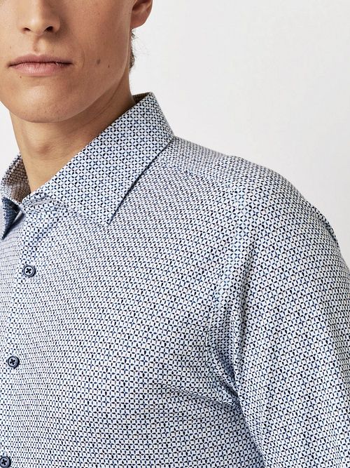 Camicia Desoto con stampa azzurra chiara Model / Detail