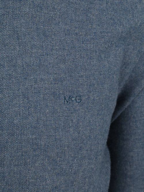 Camicia McGregor in flanella mélange blu Product / Detail