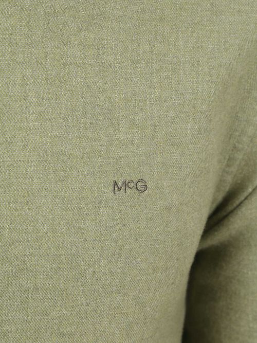 Camicia McGregor in flanella mélange verde salvia Product / Detail
