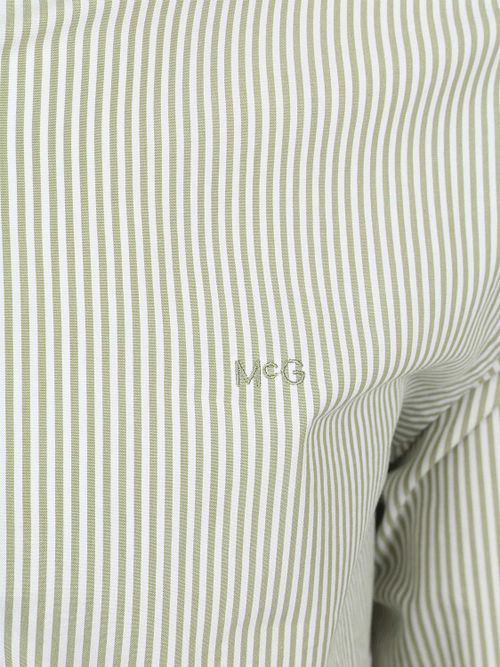 Camicia McGregor in popeline a righe verde Product / Detail