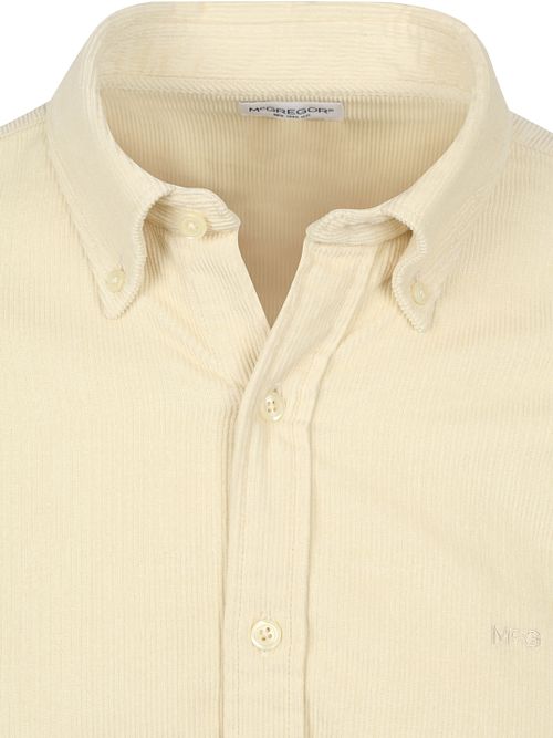 Camicia McGregor in velluto a coste ecru Product / Detail