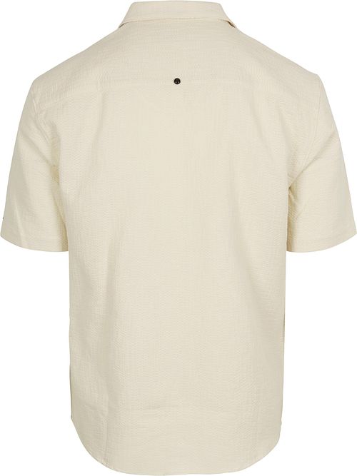 Camicia No Excess a maniche corte con trama écru Product / Achterkant