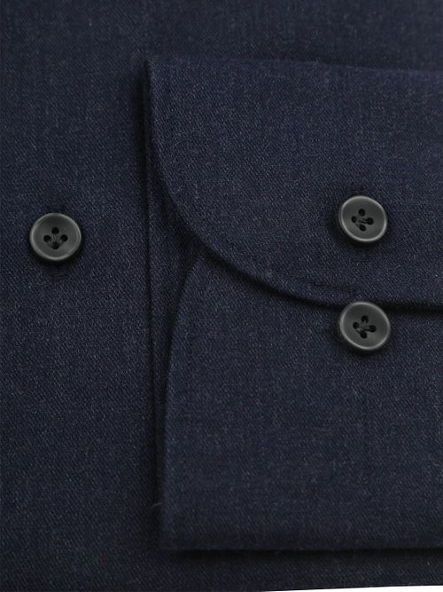Camicia Profuomo in flanella peached twill navy Product / Detail