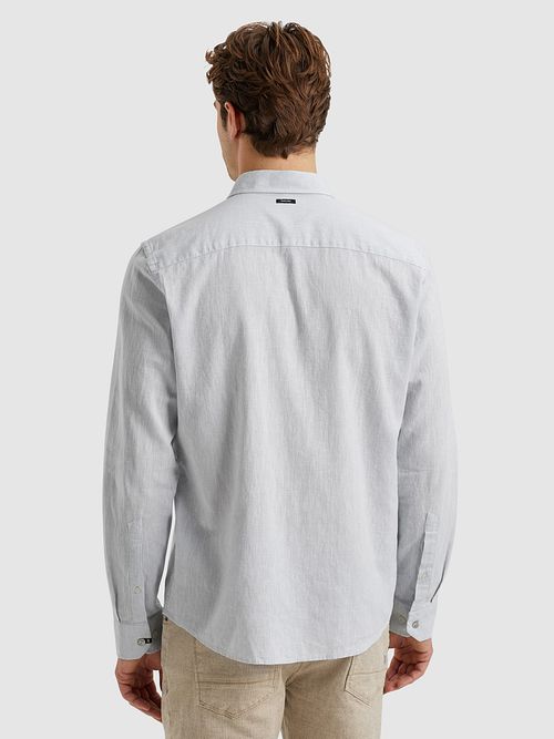 Camicia Vanguard in misto lino azzurro chiaro Model / Achterkant